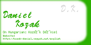 daniel kozak business card